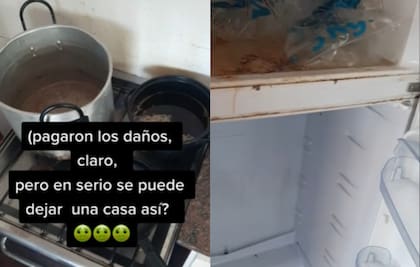 Algunos destrozos que hicieron los inquilinos en el lugar