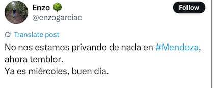 Algunos mendocinos reaccionaron con humor