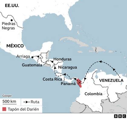 Algunos migrantes atraviesan más de seis países a pie para llegar a Estados Unidos