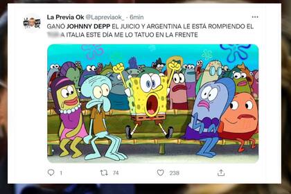 Algunos sumaron la algarabía por el triunfo de la Argentina contra Italia al fallo que fue favorable a Johnny Depp contra Amber Heard por difamación
