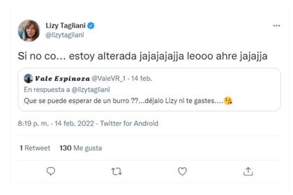 Algunos usuarios apoyaron a Lizy y apuntaron con el usuario que la criticó