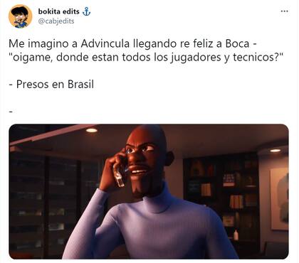 Algunos usuarios de Twitter recordaron la inminente llegada (en mal momento) del refuerzo de Boca, el defensor peruano Luis Advíncula.