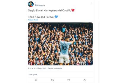 Algunos usuarios le manifestaron su cariño con las celebraciones del Kun Agüero en la cancha