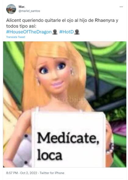 Alicent fue parte de los memes de Twitter