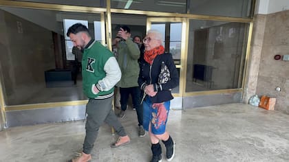 Alicia Barrios, en el quinto piso de los tribunales de Comodoro Py