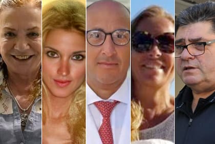 Alicia Barrios, Sofía Pacchi, Daniel Rodríguez (ex intendente de la Quinta de Olivos), Dr. Federico Saavedra (médico de la Unidad Médica Presidencial), María Cantero