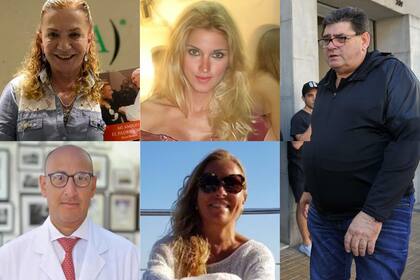 Alicia Barrios, Sofía Pacchi, Daniel Rodríguez (ex intendente de la Quinta de Olivos), Dr. Federico Saavedra (médico de la Unidad Médica Presidencial), María Cantero