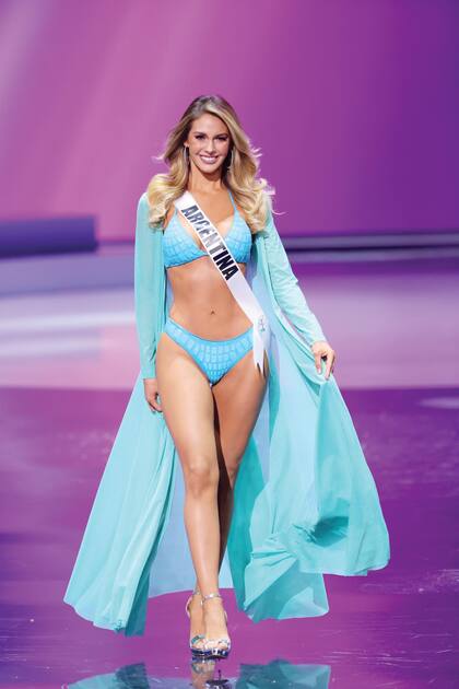 Alina Akselrad en la última competencia de Miss Universo