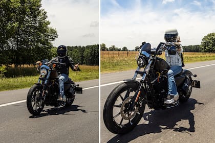 Almas gemelas: una pareja de riders montando sus Harley Davidson Iron 883