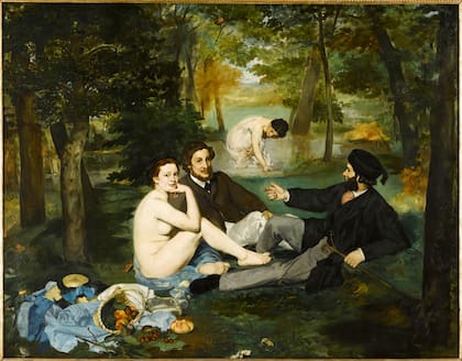 "Almuerzo sobre la hierba", (Le Déjeuner sur l'herbe). 1863. Edouard Manet.

