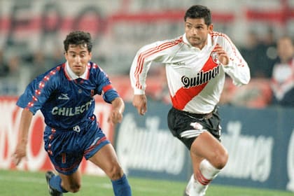 Altamirano, en la semifinal de la Libertadores 1996 ante Universidad de Chile