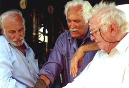 Junto a Federico Luppi y Pepe Soriano en Corazón de fuego