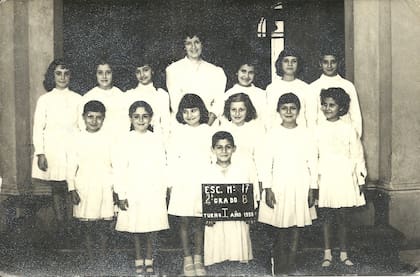 Alumnos de segundo grado en 1958