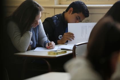 Alumnos argentinos durante las Pruebas PISA
