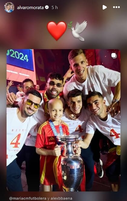 Álvaro Morata despidió con emojis a María Caamaño