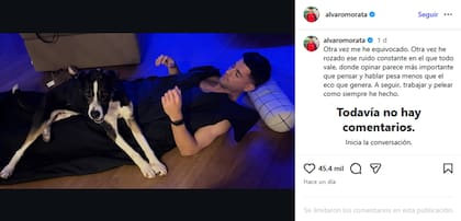 Álvaro Morata lanzó un enigmático mensaje en sus redes