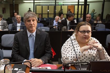 Amado Boudou y Graciana Peñafort, su abogada y directora de Asuntos Jurídicos del Senado