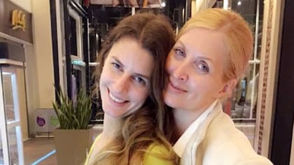 Amalia junto a su hija mayor, Bárbara Coppola