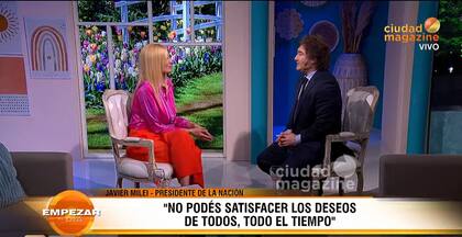 Amalia "Yuyito" González entrevistó a Javier Milei, presidente de la Nación