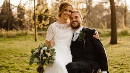 Amanda y yo en nuestro día de bodas