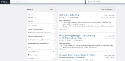 Amazon oferta más de 120 trabajos en Florida