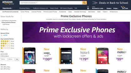 Amazon removió los teléfonos Blu de su catálogo on line y de su programa Prime Exclusive Phones