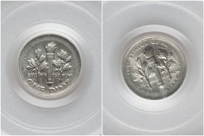 Ambas cara de la pieza muestran el diseño del reverso