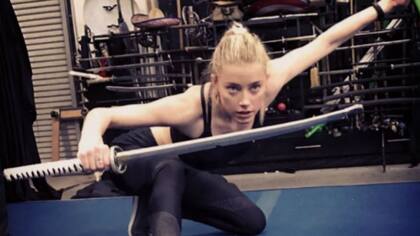 Amber Heard, entrenando para Aquaman