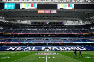 Ambiente en el estadio Bernabéu luce diferente antes del primer partido de la NFL en España