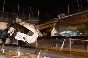 Perdió el control del camión en la ruta 9, chocó contra un puente y lo derribó