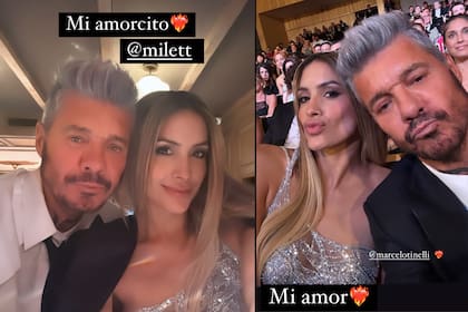 Ambos inundaron sus perfiles de románticos mensajes