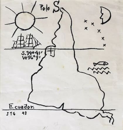 "América Invertida", una obra del pintor uruguayo Joaquín Torres-García de 1943.