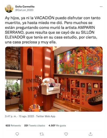 Amparín Serrano tenía elevadores en su casa