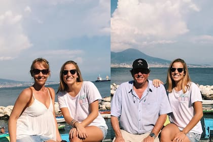 Amparo junto a sus padres (Foto Instagram @jimemonteverde)