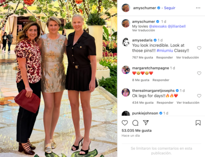 Amy Schumer, en uno de sus posteos antes de que hiciera el borrón y cuenta nueva