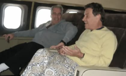 Ana dice que Brunel (derecha) le consiguió una visa estadounidense para que pudiera viajar y estar con Epstein (izquierda). Departamento de Justicia de EE.UU.