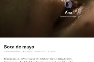 Ana Estrada cuenta su vida en su blog Ana busca la muerte digna