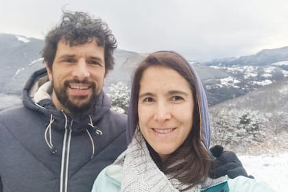 Ana, junto a su marido.