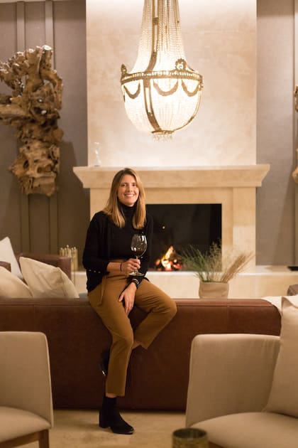 Ana Lovaglio en el hotel que lidera.