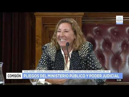 Ana María Cristina Juan es una de las candidatas que impulsa el Gobierno para cubrir vacantes judiciales; es la esposa del juez Martínez de Giorgi, a cargo del caso $LIBRA
