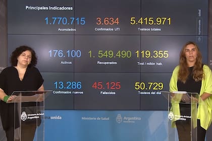 Analía Rearte, una de las vacunadas VIP, participaba de los informes epidemiológicos con Carla Vizzotti.