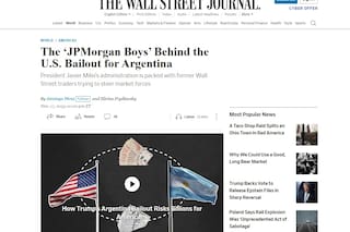 The Wall Street Journal habló del rol de “los chicos de JP Morgan” en el rescate financiero a la Argentina