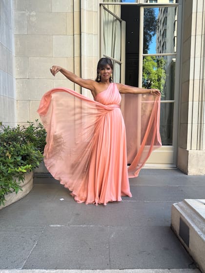 Anamá Ferreira luciendo su vestido