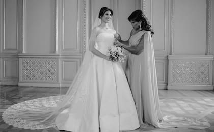 Anamá junto a su hija Taína, en el día de su casamiento