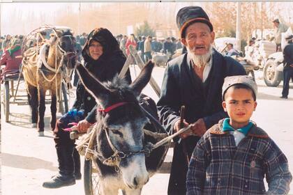 Ancianos de la minoría uigur
