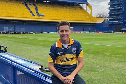 Ander Herrera en la Bombonera, durante una visita que hizo a Buenos Aires en 2023