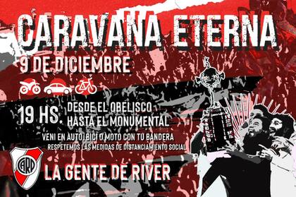 "Caravana eterna", se llama el evento que organizaron los hinchas de River