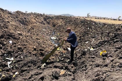 Así quedó el lugar donde se estrelló el avión 