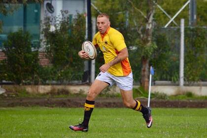 "El Colo" jugó en la primera del equipo de rugby de Espartanos.Gentileza: Fundación Espartanos.
