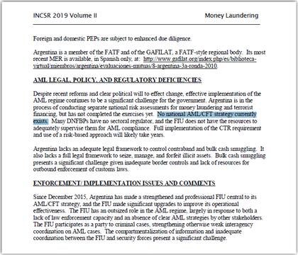 "International narcotics control strategy report": documento que analiza los movimientos de los traficantes en todos los países del mundo, publicado en marzo de este año